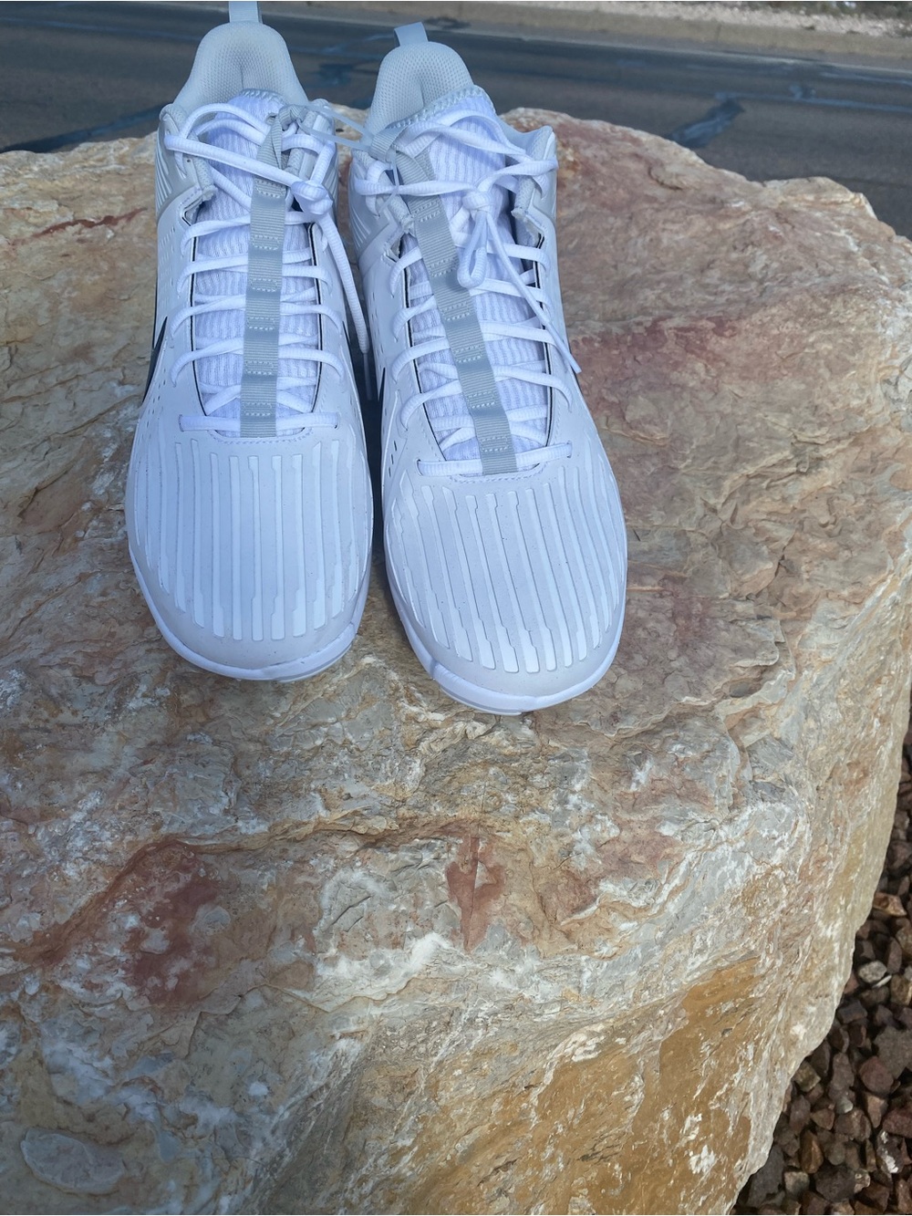 Nike Men's White Athletic Sneakers with Subtle Gray Accents
